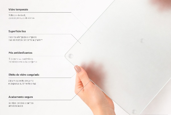 Unikatna steklena kuhinjska deska 52x30 cm