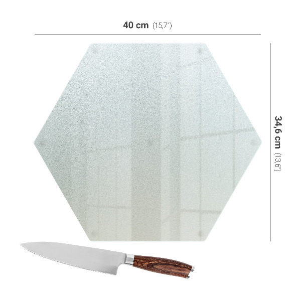 Moderna steklena deska za rezanje višine 40 cm