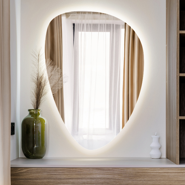 Jajčasto ogledalo LED 50x70 cm