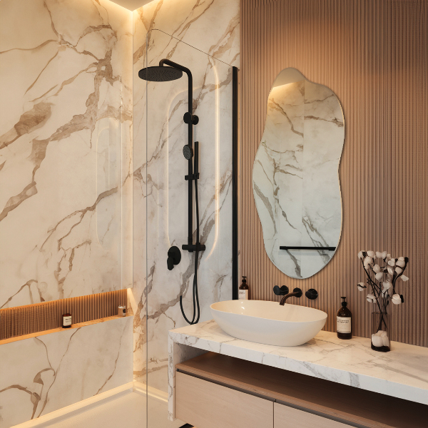 Asimetrično ogledalo okras za steno 35x80 cm