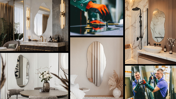 Ogledalo nepravilna oblika brez okvirja 40x90 cm