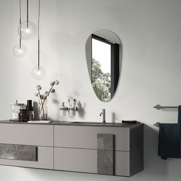 Ogledalo v obliki kapljice brez okvirja 40x80 cm