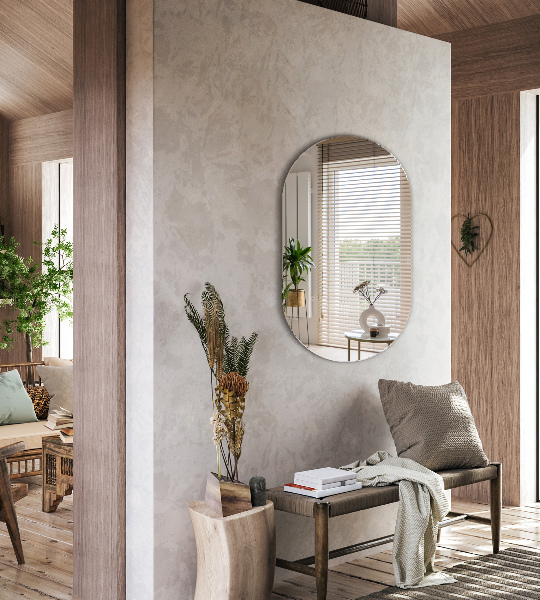 Ovalno ogledalo brez okvirja 40x70 cm