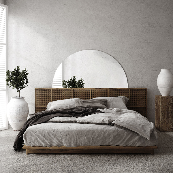 Polkrožno stensko ogledalo 25x50 cm