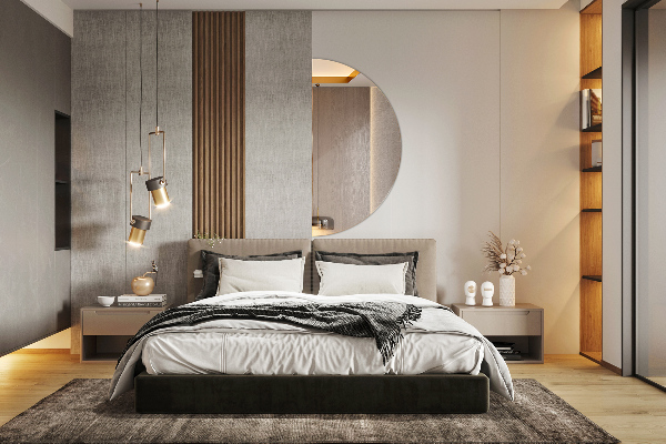 Polkrožno ogledalo 45x90 cm