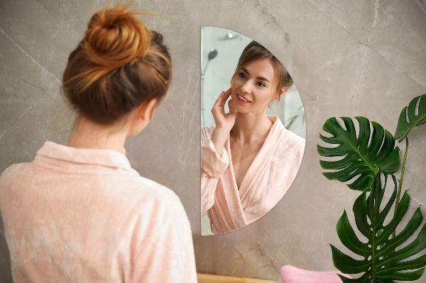 Ogledalo polkrožno 50x100 cm