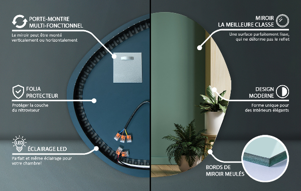 Led ogledalo nepravilna oblika 58x58 cm