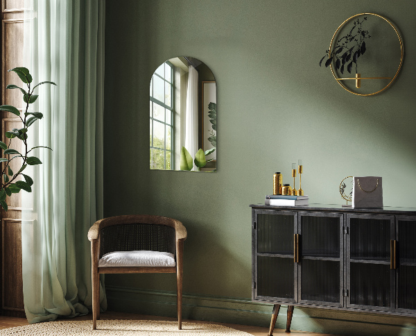 Polovično ovalno zrcalo 50x90 cm