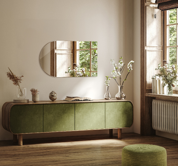 Polovinsko ovalno ogledalo 60x100 cm