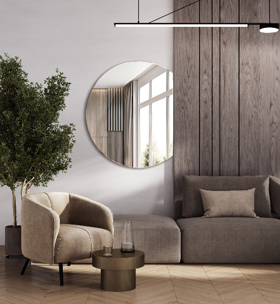 Polkrožno dekorativno ogledalo 63x70 cm