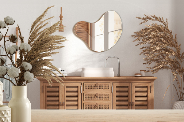 Ogledalo Asimetrično dekorativni brez okvirja 68x67 cm