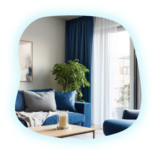 Organsko ogledalo z LED osvetlitvijo 59x58 cm