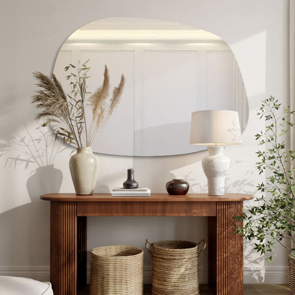 Asimetrično ogledalo v obliki packe 55x38 cm