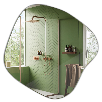 Ogledalo asimetrično v obliki packe izvirnik 48x48 cm