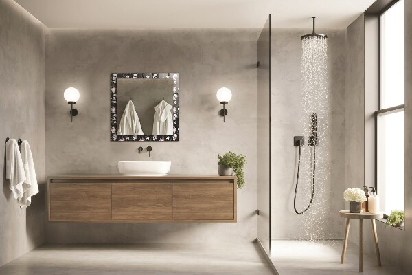 Dekorativno ogledalo Lobanje in cvetje