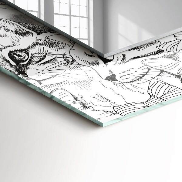 Tiskano ogledalo Mačke z metulji