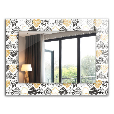 Ogledalo z okrasnim okvirjem Barvni srčki