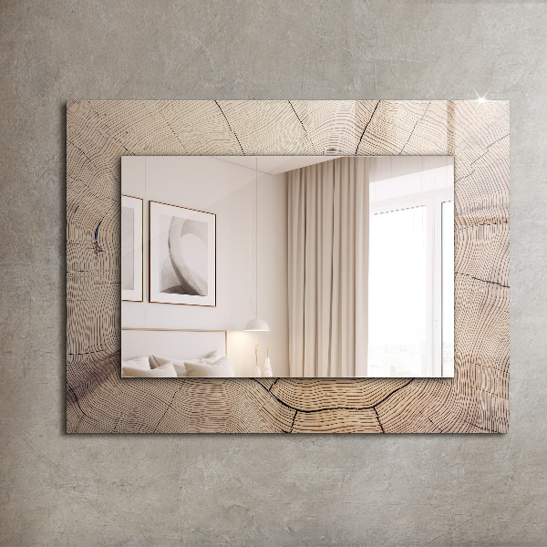 Ogledalo s potiskanim okvirjem Cvetovi in ptice