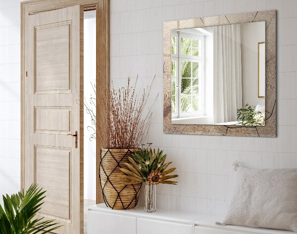 Ogledalo s potiskanim okvirjem Cvetovi in ptice