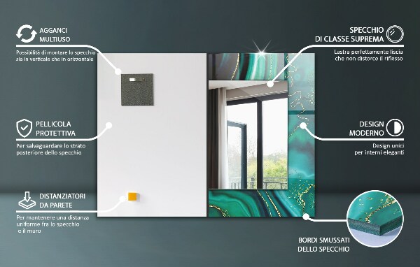 Okrasno ogledalo Astrata barvna lava