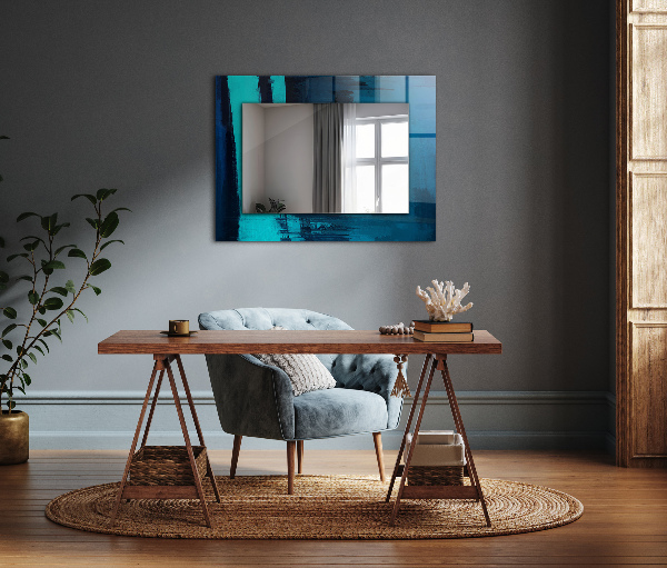 Tiskano ogledalo Astrata blue art