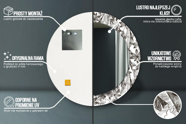 Dekorativno ogledalo Tropski listi