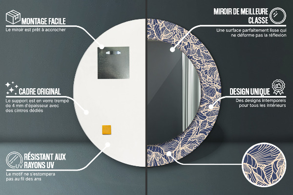 Ogledalo s potiskanim okvirjem Cvetje