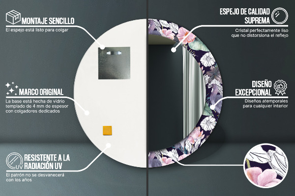 Okrasno ogledalo Caps Ptice