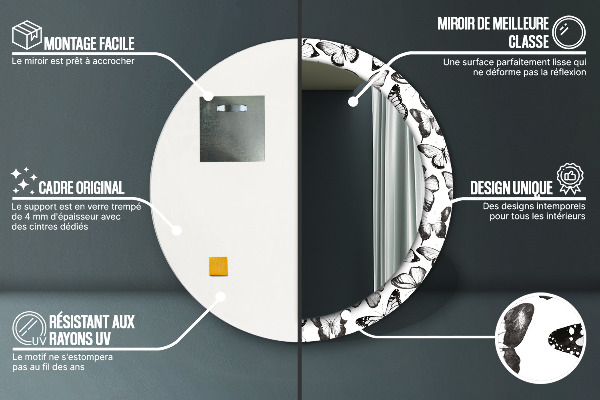 Ogledalo z okrasnim okvirjem Metulj