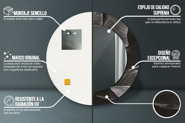 Ogledalo z okrasnim okvirjem Tropske palme