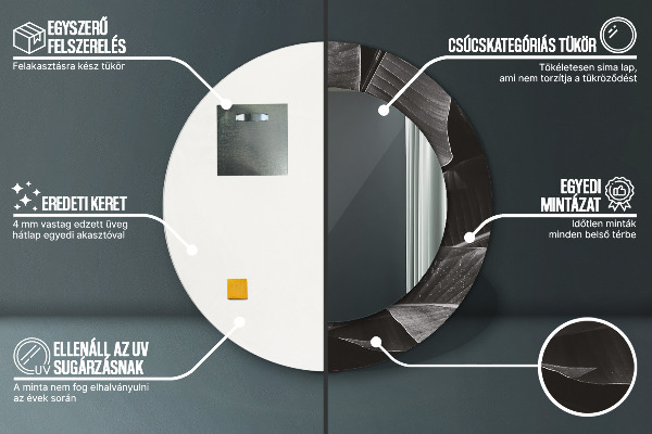 Ogledalo z okrasnim okvirjem Tropske palme