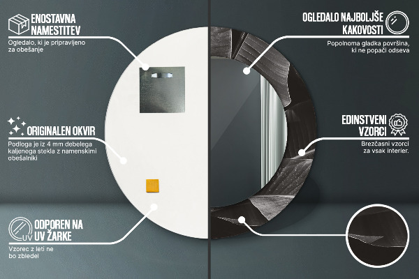 Ogledalo z okrasnim okvirjem Tropske palme