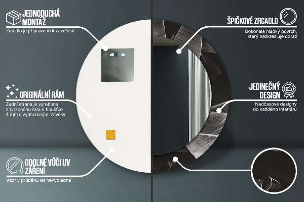 Ogledalo z okrasnim okvirjem Tropske palme