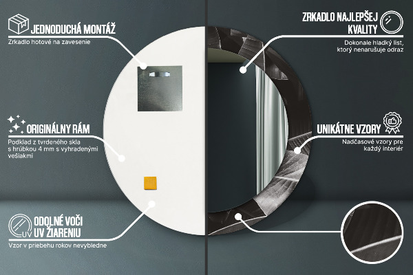 Ogledalo z okrasnim okvirjem Tropske palme