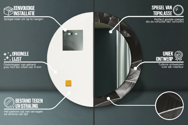 Ogledalo z okrasnim okvirjem Tropske palme