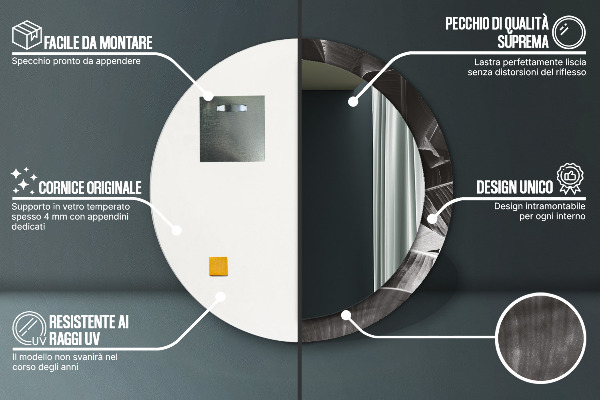 Ogledalo z okrasnim okvirjem Tropske palme