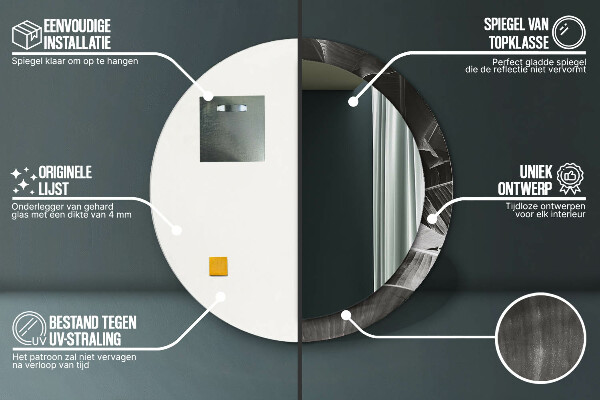 Ogledalo z okrasnim okvirjem Tropske palme