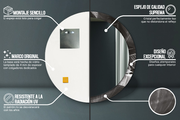 Ogledalo z okrasnim okvirjem Tropske palme