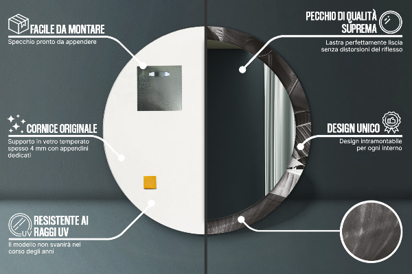 Ogledalo z okrasnim okvirjem Tropske palme