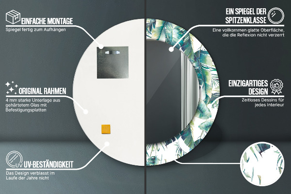 Ogledalo z okrasnim okvirjem Listi