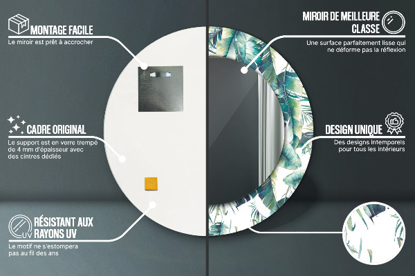 Ogledalo z okrasnim okvirjem Listi