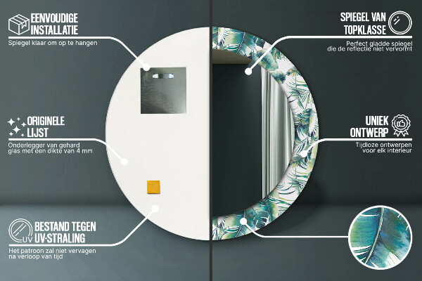 Ogledalo z okrasnim okvirjem Listi