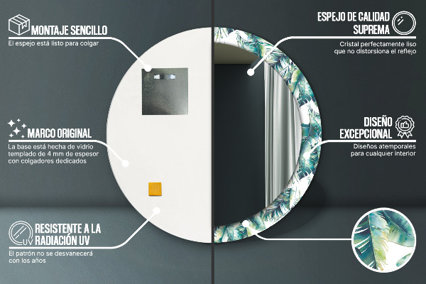 Ogledalo z okrasnim okvirjem Listi