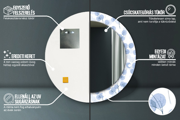 Ogledalo z okrasnim okvirjem Nalaganje vej