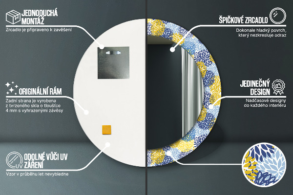 Okrasno ogledalo Modra cvetje