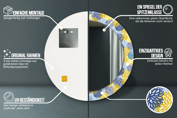 Okrasno ogledalo Modra cvetje