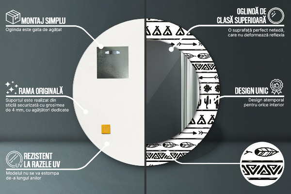 Okrasno ogledalo Boho minimalist