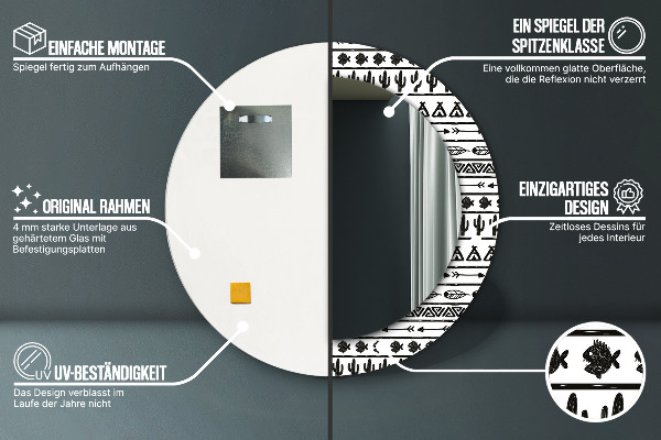 Okrasno ogledalo Boho minimalist