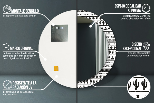 Okrasno ogledalo Boho minimalist