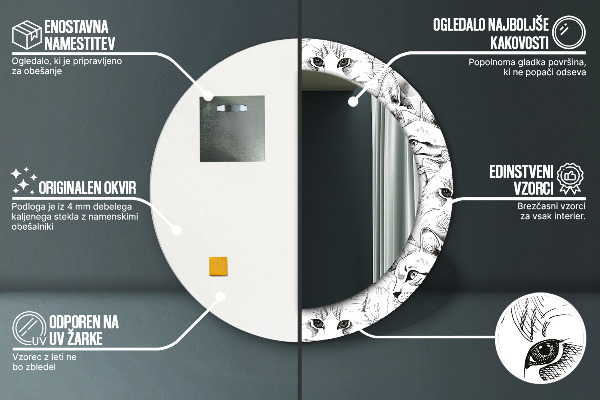 Okrasno ogledalo Hišne mačke